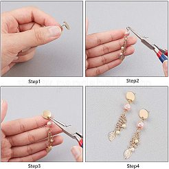 Фурнитура для сережек-гвоздиков из нержавеющей стали 304 STAS-NB0004-32G