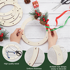 10шт. рамки для венков для поделок WOOD-FG0001-34