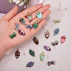 23 шт. 23 стильных эмалевых соединителя из сплава&nbsp;ENAM-SZ0002-32