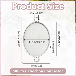 50 шт. оправы для кабошонов из нержавеющей стали 304 STAS-HY0001-87