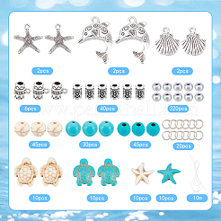 Наборы для самостоятельного изготовления летних пляжных браслетов для серферов&nbsp;DIY-SC0024-78