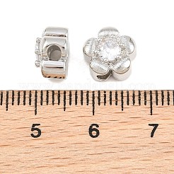 Perles de zircone cubique transparentes en laiton Shegrace Micro Pave&nbsp;XGRQ5K808-837P
