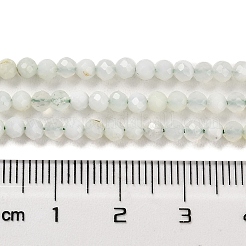 天然石グリーンオパールビーズ連売り  多面カット  ラウンド  3mm  穴：0.6mm  約122~124個/連  15.35''（39~39.5センチメートル）&nbsp;G-Z035-A02-02C