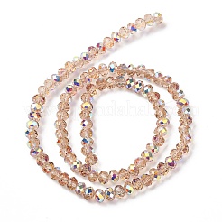 Chapelets de perles en verre transparent électrolytique&nbsp;EGLA-A046-01B-22