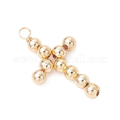 3 шт. подвески из латунных бусин двух цветов&nbsp;PALLOY-JF04054