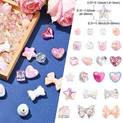 Акриловые бусины с уф-покрытием&nbsp;FIND-CJC0010-90A