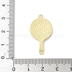 Подвески-ракетки из натуральной латуни с паве KK-L239-067G-01