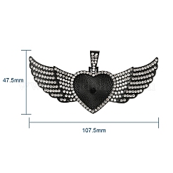 Aluminium-Anhänger Fassungen für Cabochons&nbsp;X-PALLOY-S107-001EB-RS