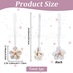 1 Stück Blumenanhänger aus Polyester&nbsp;HJEW-SC0003-02B