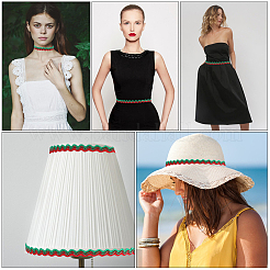 1 рулон полиэстеровой ленты с волнистой бахромой и пайетками&nbsp;OCOR-GF0005-72D