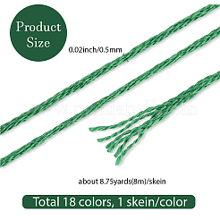 6-слойная полиэфирная нить для вышивания&nbsp;OCOR-WH20074-01B-04