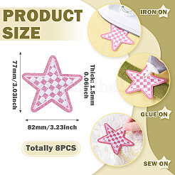 8 écusson thermocollant/à coudre en polyester brodé informatisé&nbsp;PATC-TA0001-49A