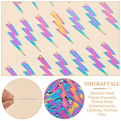 50 шт. ионное покрытие (ip) 201 филигранные подвески из нержавеющей стали STAS-UN0054-36