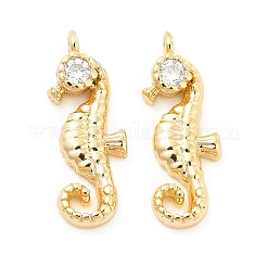 Латунные микропаве прозрачные подвески с фианитом KK-G447-15G