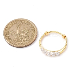 Круглые кольца с жемчугом-ракушкой RJEW-TA00117