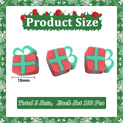 2 набор бусин из полимерной глины ручной работы CLAY-SC0002-05