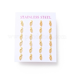 Boucles d'oreilles à tige en forme de carotte en acier inoxydable 304 avec épingles en acier inoxydable 316 pour femmes&nbsp;EJEW-J043-03G