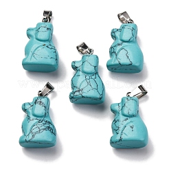 Синтетические бирюзовые подвески&nbsp;G-B127-07P-10