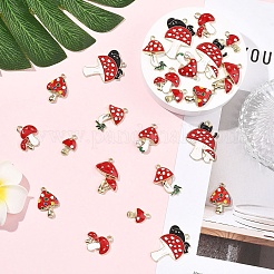 32 шт. 8 стиля осенняя тематика стойка позолоченный сплав эмалированные подвески&nbsp;ENAM-YW0008-22