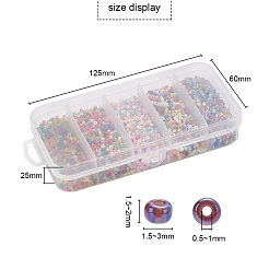 6300шт 5 стиля стеклянный бисер SEED-YW0001-18