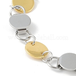201 bracciali a catena con maglie rotonde piatte in acciaio inossidabile per donne e uomini&nbsp;BJEW-I316-02PG