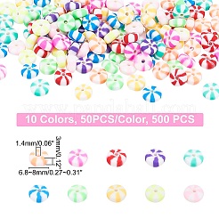 Perline di argilla polimerica fatte a mano a 10 colori&nbsp;CLAY-FH0001-07