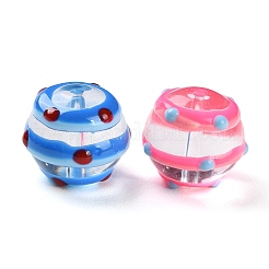 Ручной работы ухабистым Шарики Lampwork LAMP-C012-04