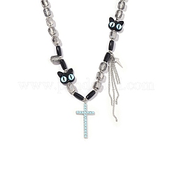 Стекло бисера ожерелья NJEW-K259-04