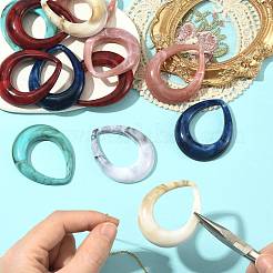 24шт 6 цвета акриловые большие подвески&nbsp;OACR-FS0002-65