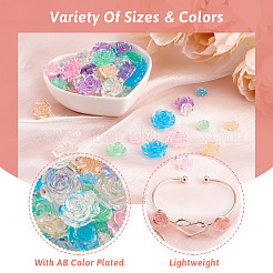 300шт 3 стиля прозрачных кабошонов из смолы&nbsp;CRES-YS0001-05