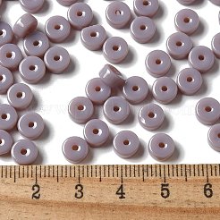 不透明色のガラスシードビーズ  コラム  ロージーブラウン  6x3mm  穴：1.4mm  約2027個/ポンド&nbsp;SEED-E001-P3x6mm-09