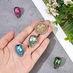 4 шт. 4-х цветные латунные европейские бусины KK-OC0001-49