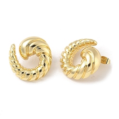 Pendientes de botón de latón retorcido para mujer&nbsp;KK-CBAD851-21G