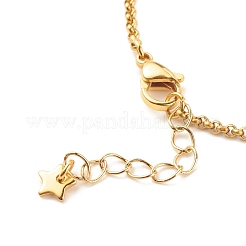 Браслет из звеньев нержавеющей стали 201 с цепочками из нержавеющей стали 304 для женщин BJEW-JB08281