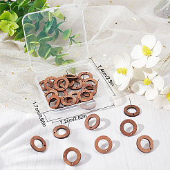 30 шт. серьга-гвоздик из орехового дерева&nbsp;FIND-SC0003-92