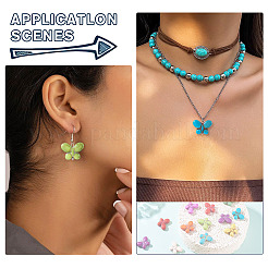 35 шт. синтетические бирюзовые подвески-бабочки&nbsp;PALLOY-TAC0120