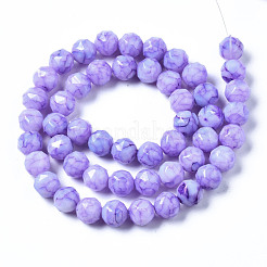 Непрозрачная выпечка окрашенные стеклянные бусы пряди EGLA-N006-004C