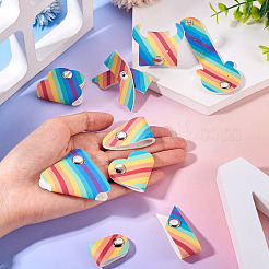 9 шт. 9 стиля радужных держателей для кабелей из искусственной кожи AJEW-TA0002-35