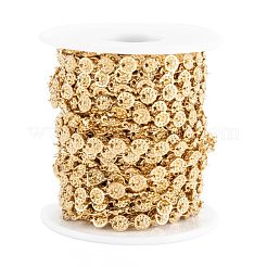 Ручная работа вакуумное покрытие pvd нержавеющая сталь 304 плоские круглые подвески цепи звеньев CHS-M004-10G