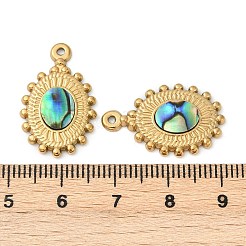 Подвески из натуральной ракушки пауа из нержавеющей стали 304&nbsp;STAS-L288-11G-01