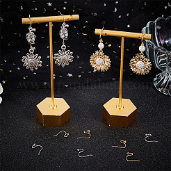 12 шт. 2 цвета латунные крючки для серег&nbsp;FIND-BBC0002-68