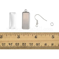 Наборы для изготовления прямоугольных сережек-подвесок своими руками DIY-FS0009-20