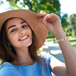 200 шт. Непрозрачные акриловые бусины SACR-DC0001-15