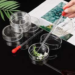 Плоская круглая стеклянная биохимическая чашка Петри GLAA-OC0001-14A