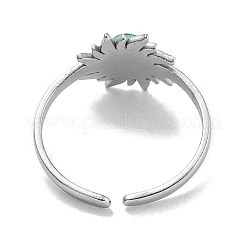 Кольца-манжеты из синтетической бирюзы из нержавеющей стали 304 G-Z056-01P-03