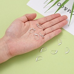 925スターリングシルバーフレンチフックピアスのパーツ  銀  16x10x2mm  穴：1mm&nbsp;X-STER-M017-01S