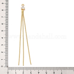 Colgantes grandes de latón micro pavé de circonita cúbica transparente&nbsp;KK-G510-17G