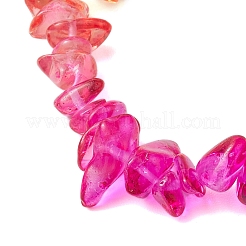 Женские эластичные браслеты цвета радуги со стеклянной крошкой и бисером&nbsp;BJEW-JB10778