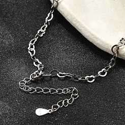 925 серебряное ожерелье в форме сердца для женщин&nbsp;NJEW-R025-01P