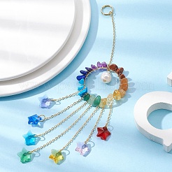 Стеклянные подвески в виде звезд HJEW-JM01246-01